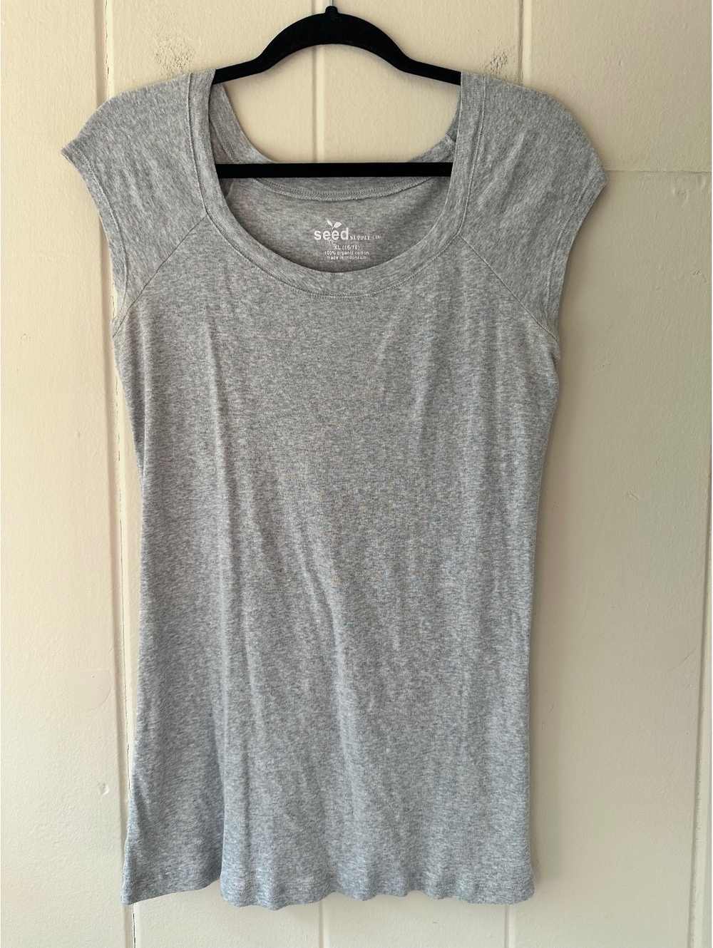 Seed Supply Co Light Gray T-shirt 100% Organic Cotton Size XL